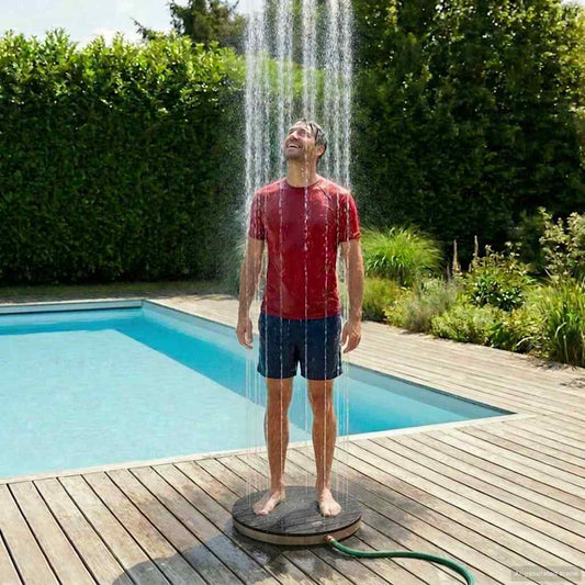 Garden Floor Shower WPC and Stainless Steel 201 Anthracite
