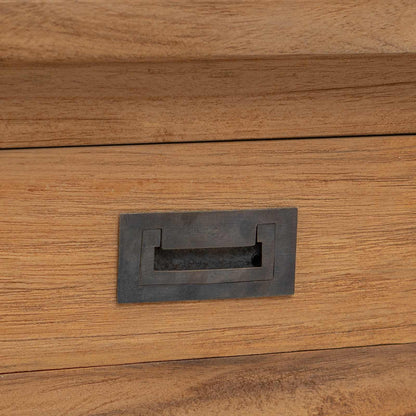 Console Table Natural 110 x 30 x 80 cm Solid Teak Wood