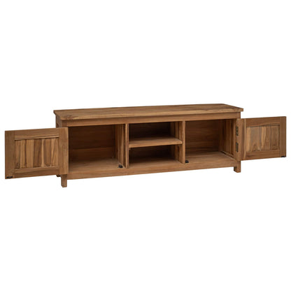 TV cabinet 110 x 30 x 40 cm Natural Solid Teak Wood