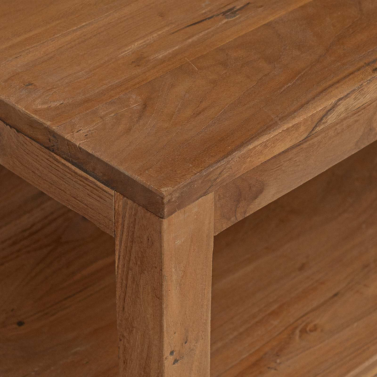Coffee Table Natural 100 x 50 x 40 cm Solid Teak Wood