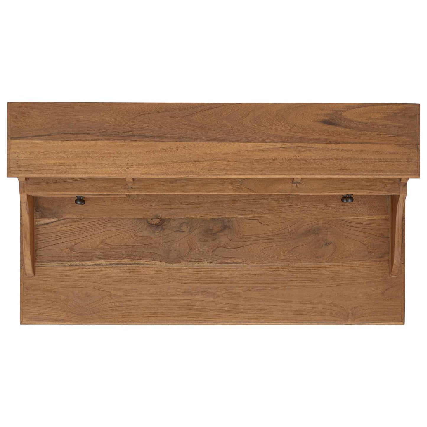 Writing Desk Natural 89.5 x 49.5 x 100 cm Solid Teak Wood