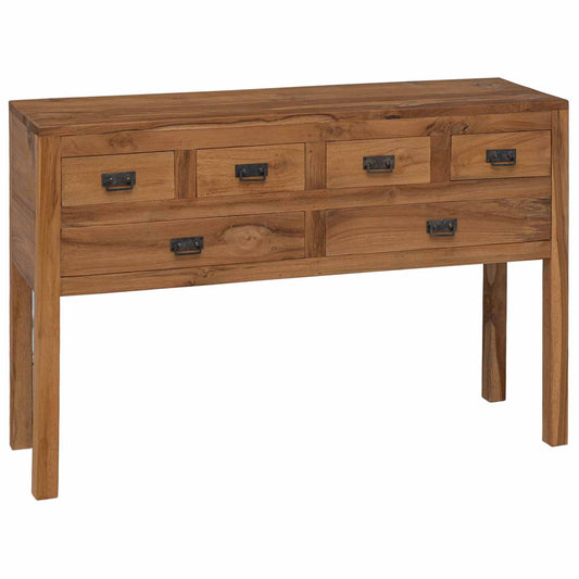 Sideboard Natural 110 x 35 x 75.5 cm Solid Teak Wood