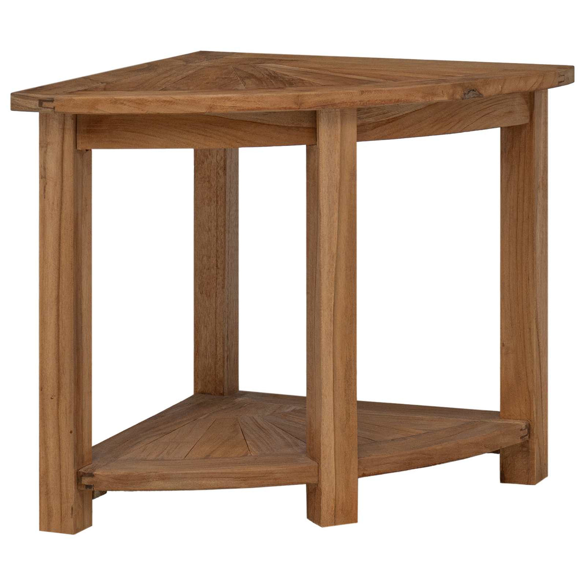 Bathroom Side Table Natural 45 x 45 x 46 cm Solid Teak Wood
