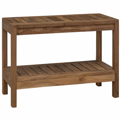 Bathroom Side Table Natural 60 x 30 x 45 cm Solid Teak Wood