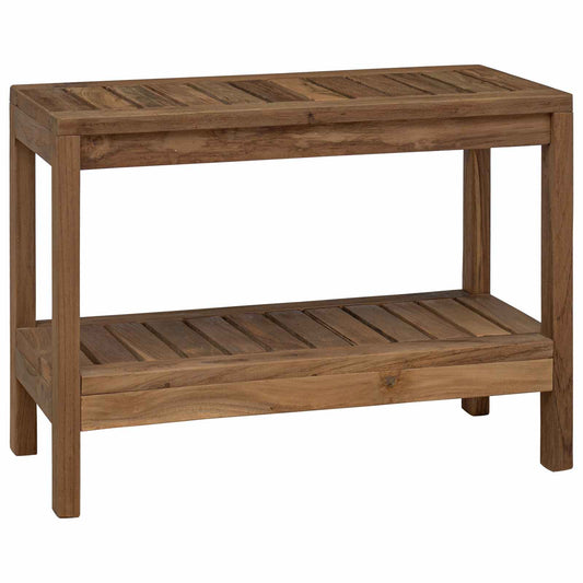 Bathroom Side Table Natural 60 x 30 x 45 cm Solid Teak Wood