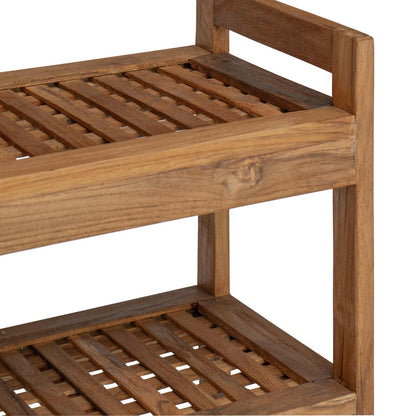 Bathroom Shelf Natural 45 x 30 x 97 cm Solid Teak Wood