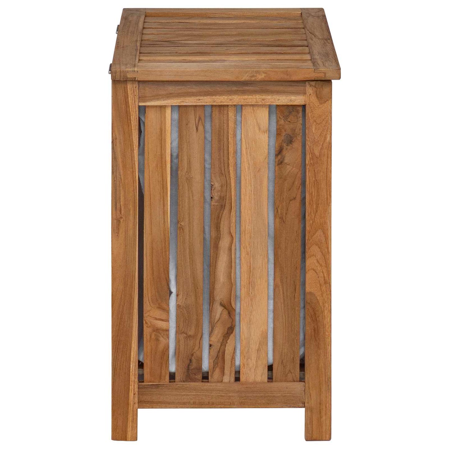 Laundry Basket Natural Solid Teak Wood
