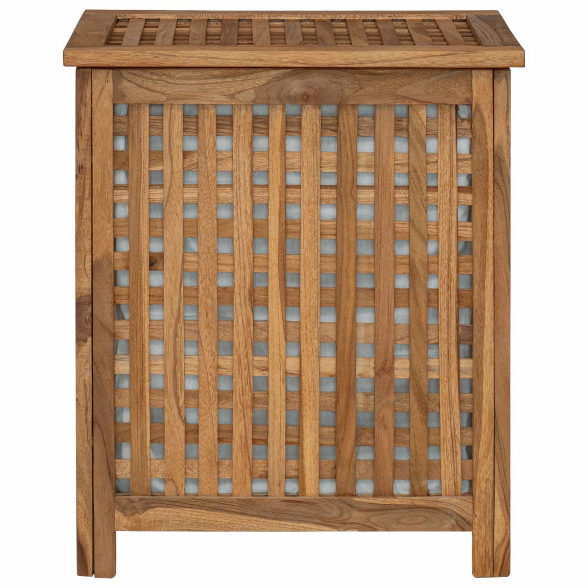 Laundry Basket Natural Solid Teak Wood