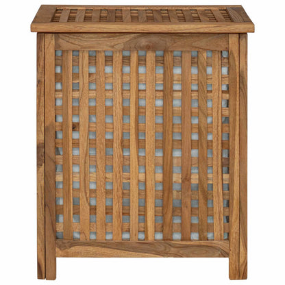 Laundry Basket Natural Solid Teak Wood