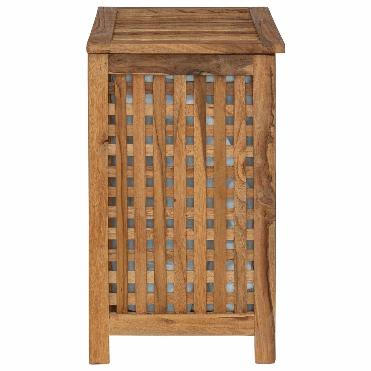 Laundry Basket Natural Solid Teak Wood