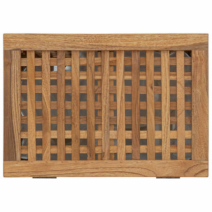 Laundry Basket Natural Solid Teak Wood