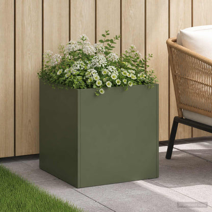 Garden Planter Olive Green 20 x 20 x 20 cm Cold-rolled Steel