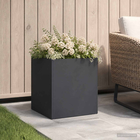 Garden Planter Black 35 x 35 x 35 cm Cold-rolled Steel