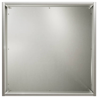 Garden Planter 2 pcs Silver 35 x 35 x 35 cm Stainless Steel