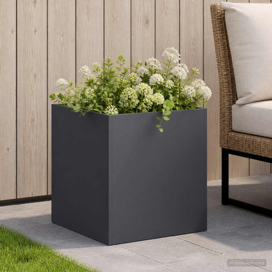 Garden Planter Anthracite 45 x 45 x 45 cm Cold-rolled Steel