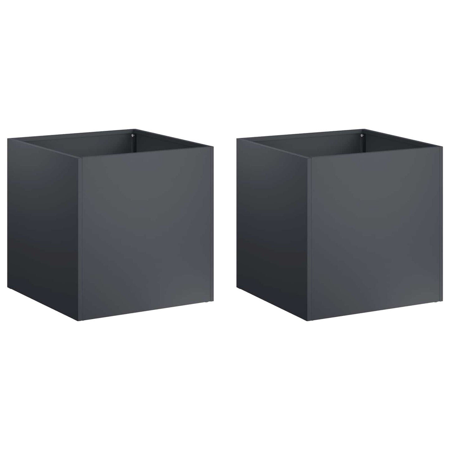 Garden Planter 2 pcs Anthracite 45 x 45 x 45 cm