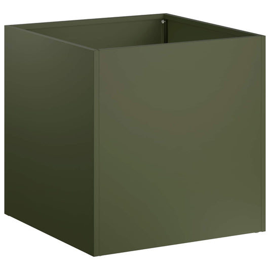 Garden Planter Olive Green 45 x 45 x 45 cm Cold-rolled Steel
