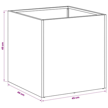Garden Planter 2 pcs Silver 45 x 45 x 45 cm Galvanised Steel
