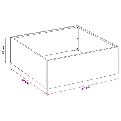 Garden Planter 2 pcs Black 40 x 40 x 20 cm Cold-rolled Steel