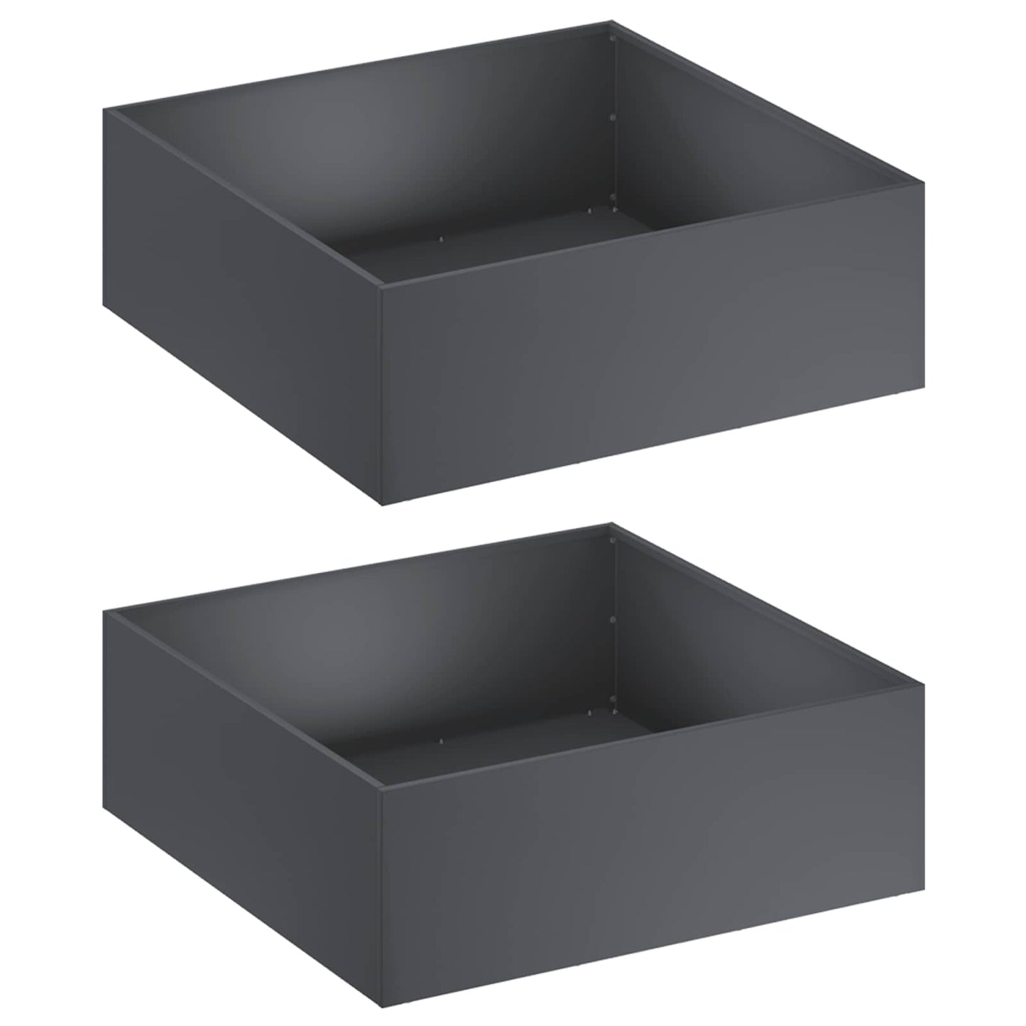 Garden Planter 2 pcs Anthracite 40 x 40 x 20 cm