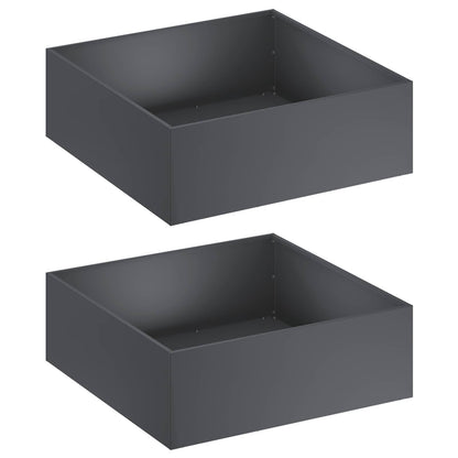 Garden Planter 2 pcs Anthracite 40 x 40 x 20 cm
