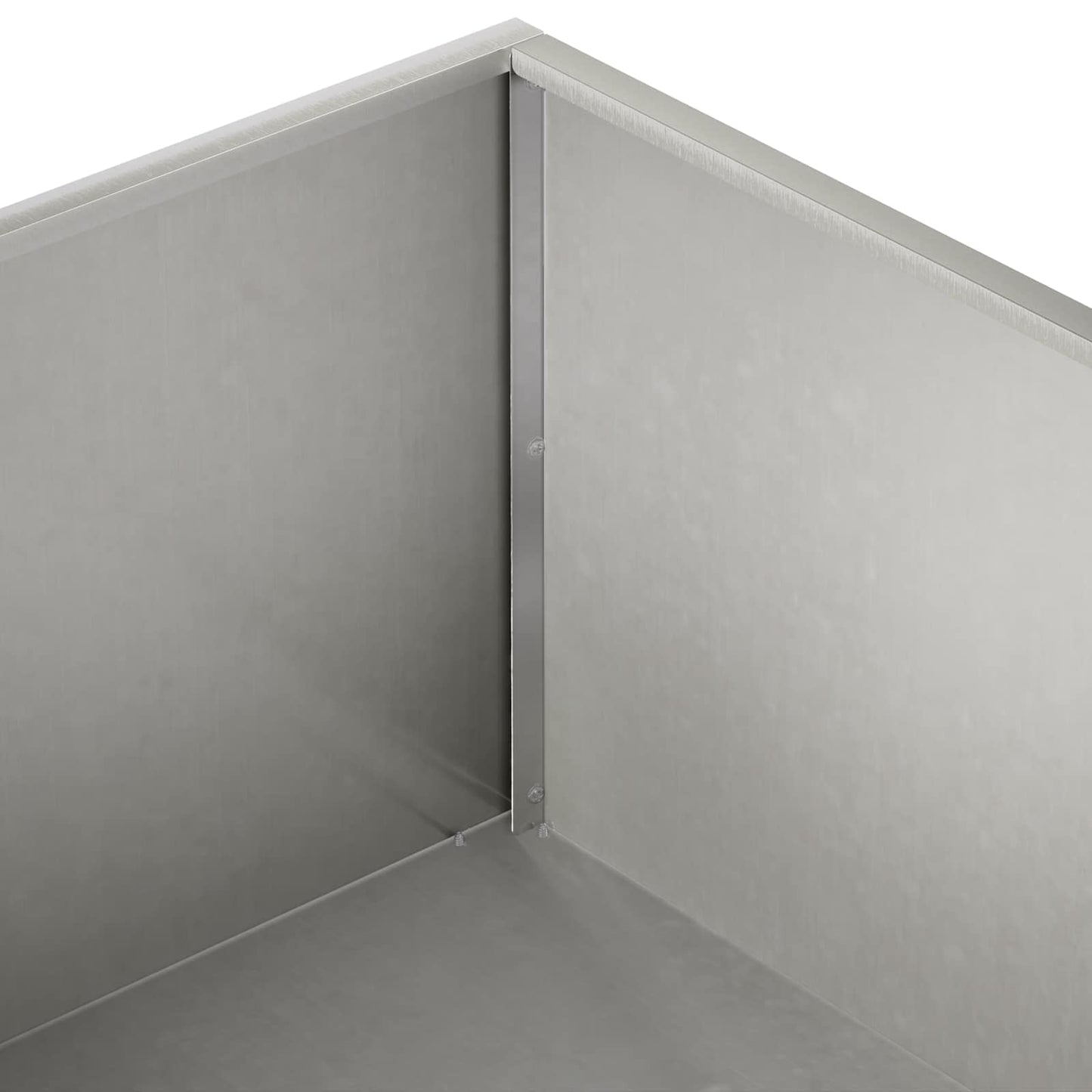 Garden Planter Silver 40 x 40 x 20 cm Stainless Steel