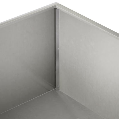 Garden Planter 2 pcs Silver 40 x 40 x 20 cm Stainless Steel