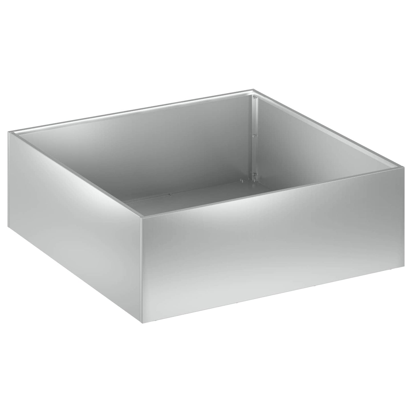 Garden Planter 2 pcs Silver 40 x 40 x 20 cm Galvanised Steel