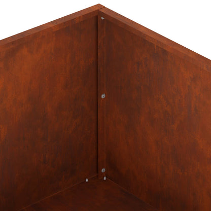 Garden Planter Rusty 40 x 40 x 20 cm Weathering Steel