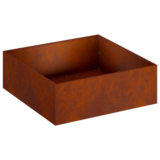 Garden Planter Rusty 40 x 40 x 20 cm Weathering Steel