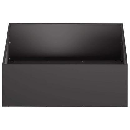 Garden Planter Black 60 x 60 x 20 cm Cold-rolled Steel