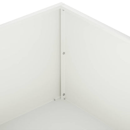 Garden Planter White 60 x 60 x 20 cm Cold-rolled Steel
