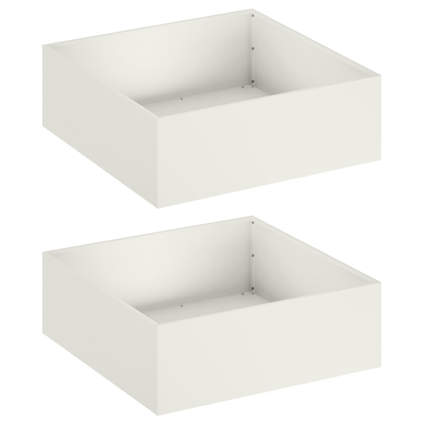 Garden Planter 2 pcs White 60 x 60 x 20 cm Cold-rolled Steel
