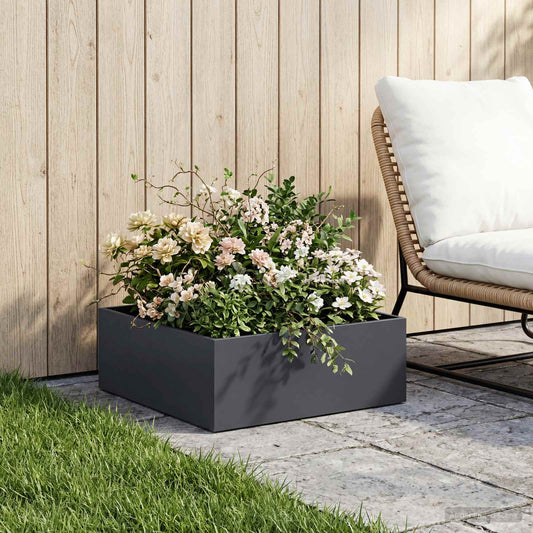Garden Planter Anthracite 60 x 60 x 20 cm Cold-rolled Steel