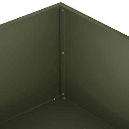 Garden Planter Olive Green 60 x 60 x 20 cm Cold-rolled Steel