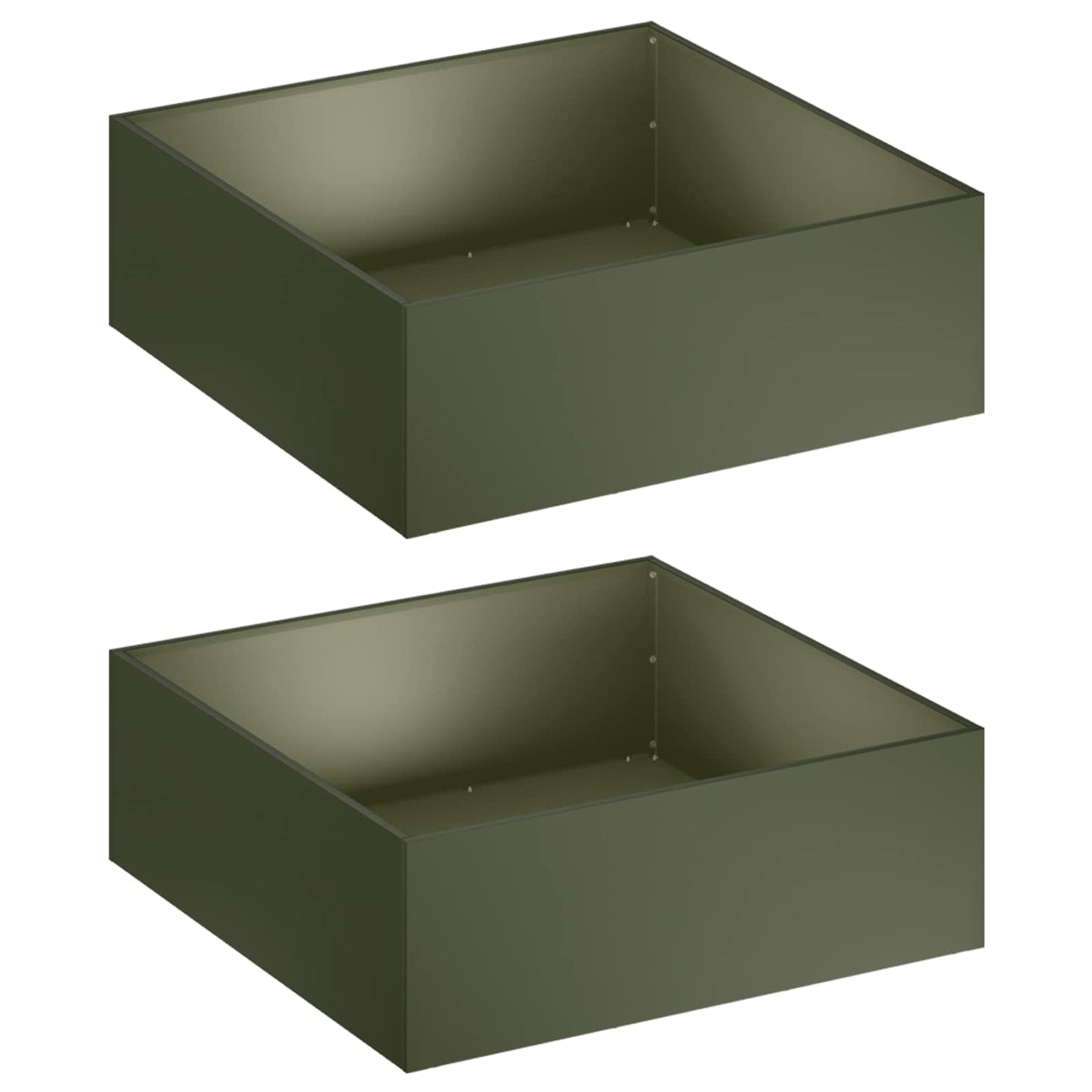 Garden Planter 2 pcs Olive Green 60 x 60 x 20 cm
