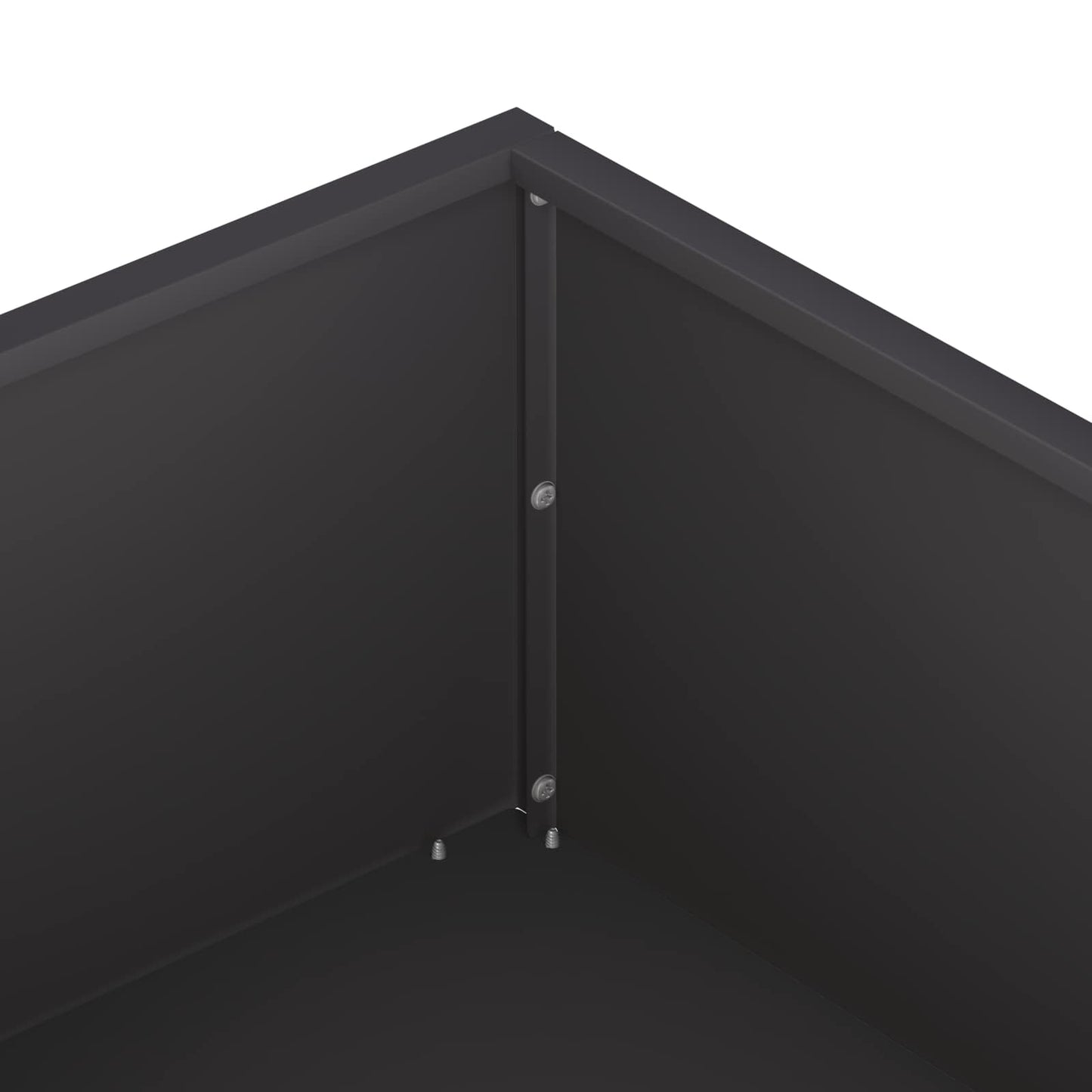 Garden Planter Black 80 x 80 x 20 cm Cold-rolled Steel