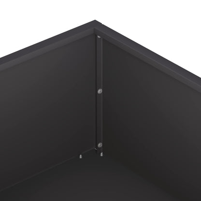 Garden Planter 2 pcs Black 80 x 80 x 20 cm Cold-rolled Steel