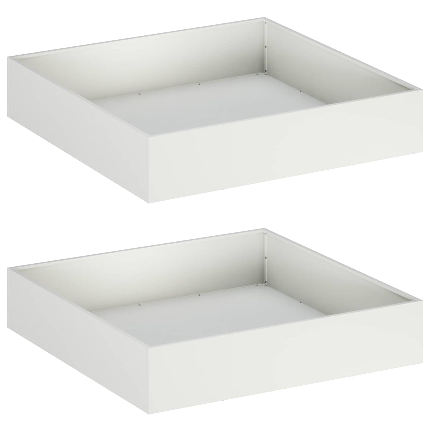 Garden Planter 2 pcs White 80 x 80 x 20 cm Cold-rolled Steel