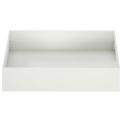 Garden Planter 2 pcs White 80 x 80 x 20 cm Cold-rolled Steel