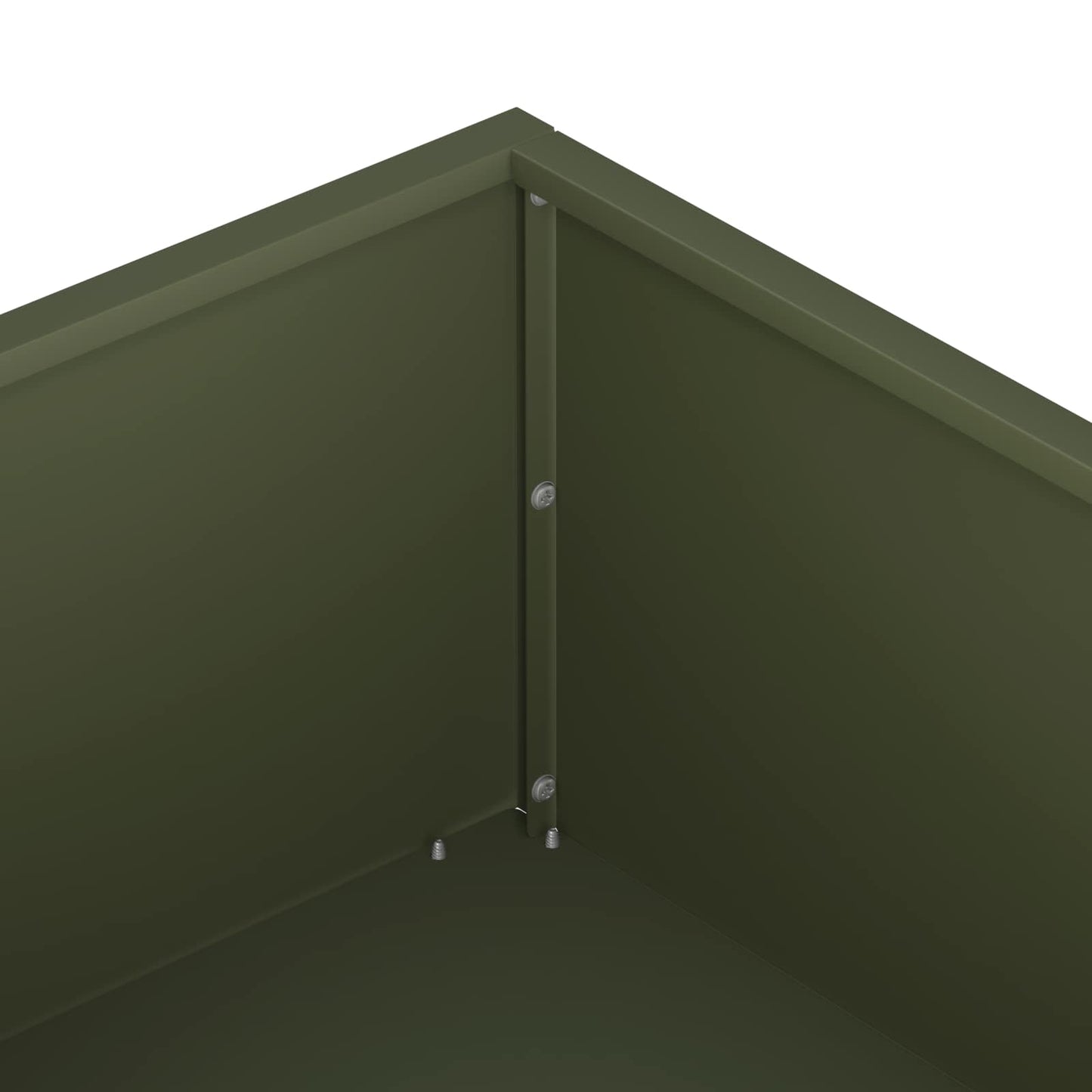 Garden Planter Olive Green 80 x 80 x 20 cm Cold-rolled Steel