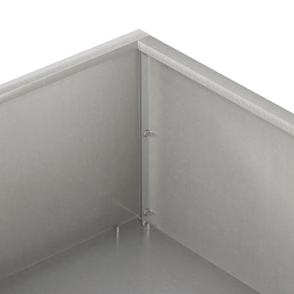 Garden Planter Silver 80 x 80 x 20 cm Stainless Steel