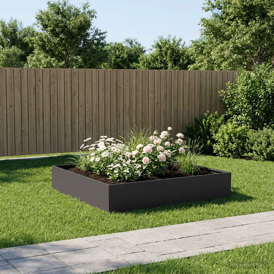 Garden Planter Black 100 x 100 x 20 cm Cold-rolled Steel