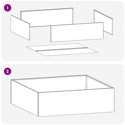 Garden Planter White 100 x 100 x 20 cm Cold-rolled Steel