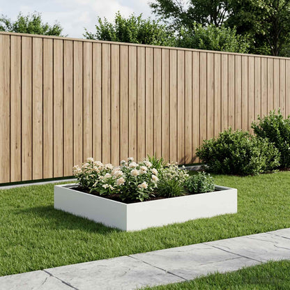 Garden Planter White 100 x 100 x 20 cm Cold-rolled Steel