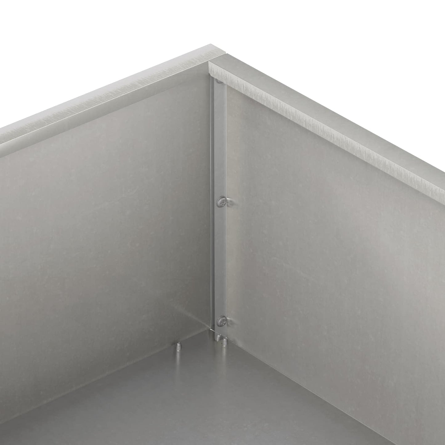 Garden Planter Silver 100 x 100 x 20 cm Stainless Steel
