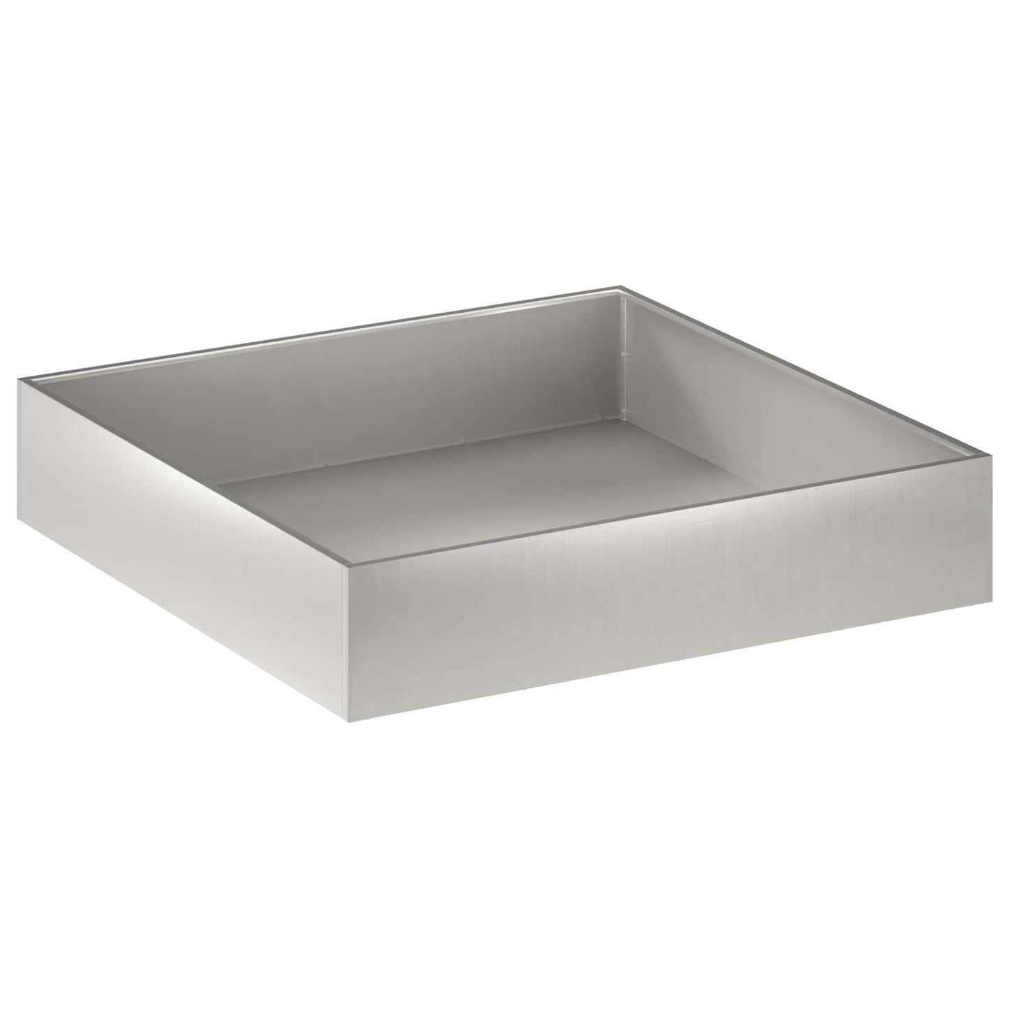 Garden Planter 2 pcs Silver 100 x 100 x 20 cm Stainless Steel