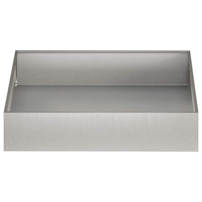Garden Planter 2 pcs Silver 100 x 100 x 20 cm Stainless Steel