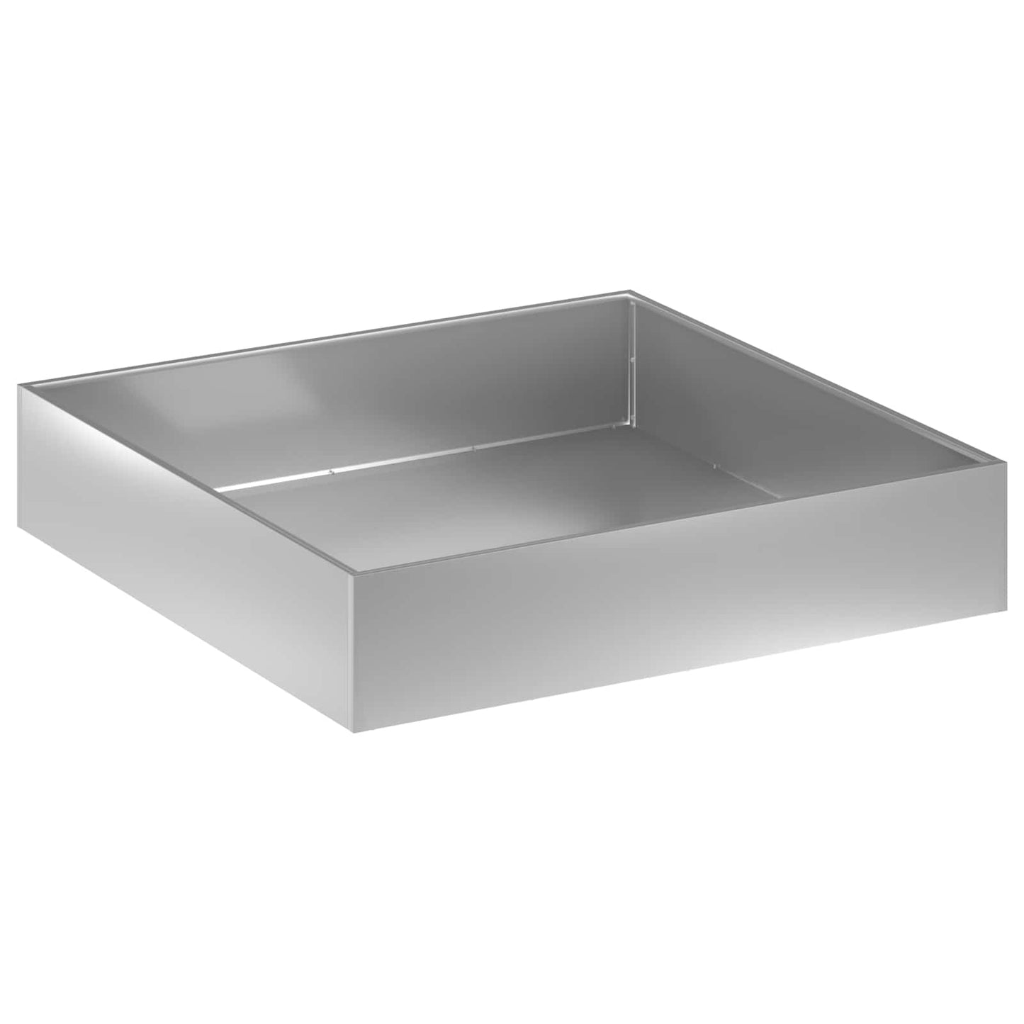 Garden Planter Silver 100 x 100 x 20 cm Galvanised Steel