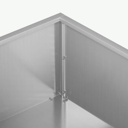 Garden Planter 2 pcs Silver 100 x 100 x 20 cm Galvanised Steel